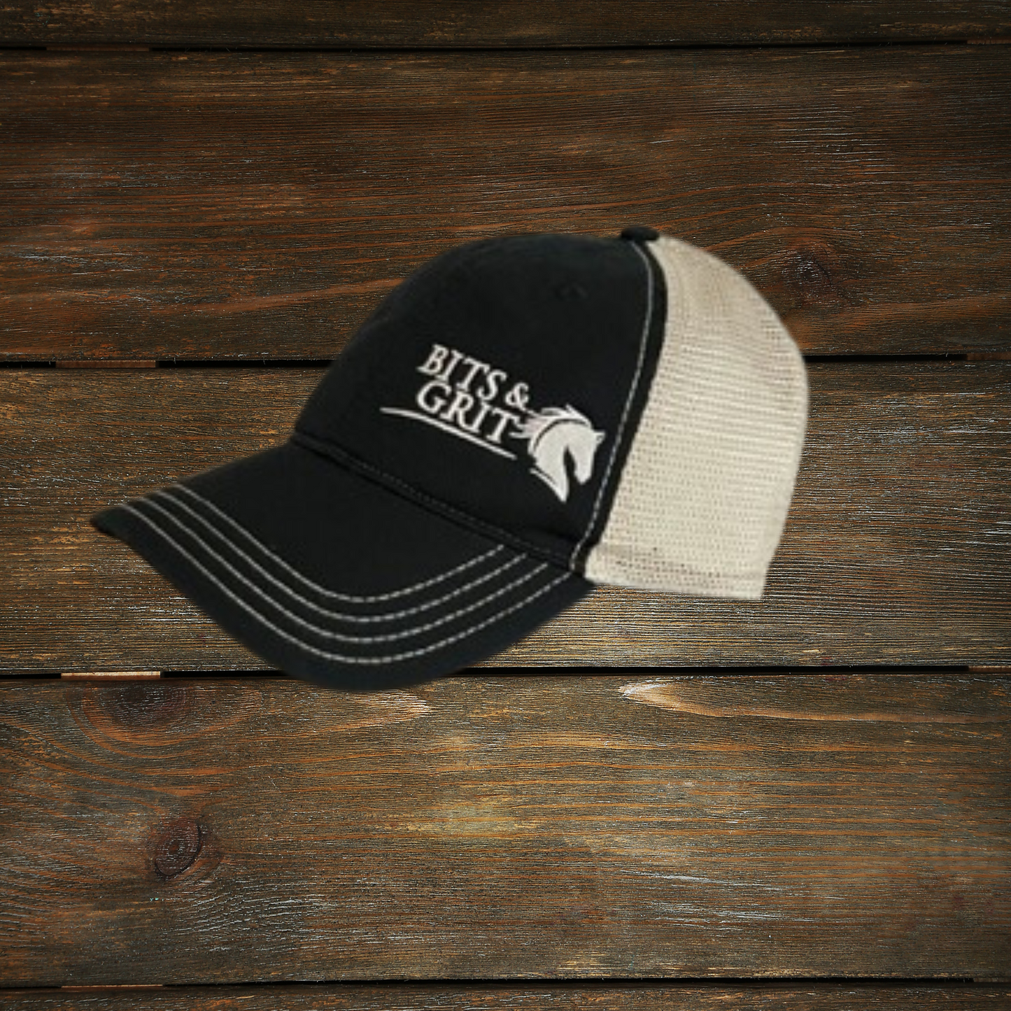 BITS & GRIT™️ Washed Trucker Hat