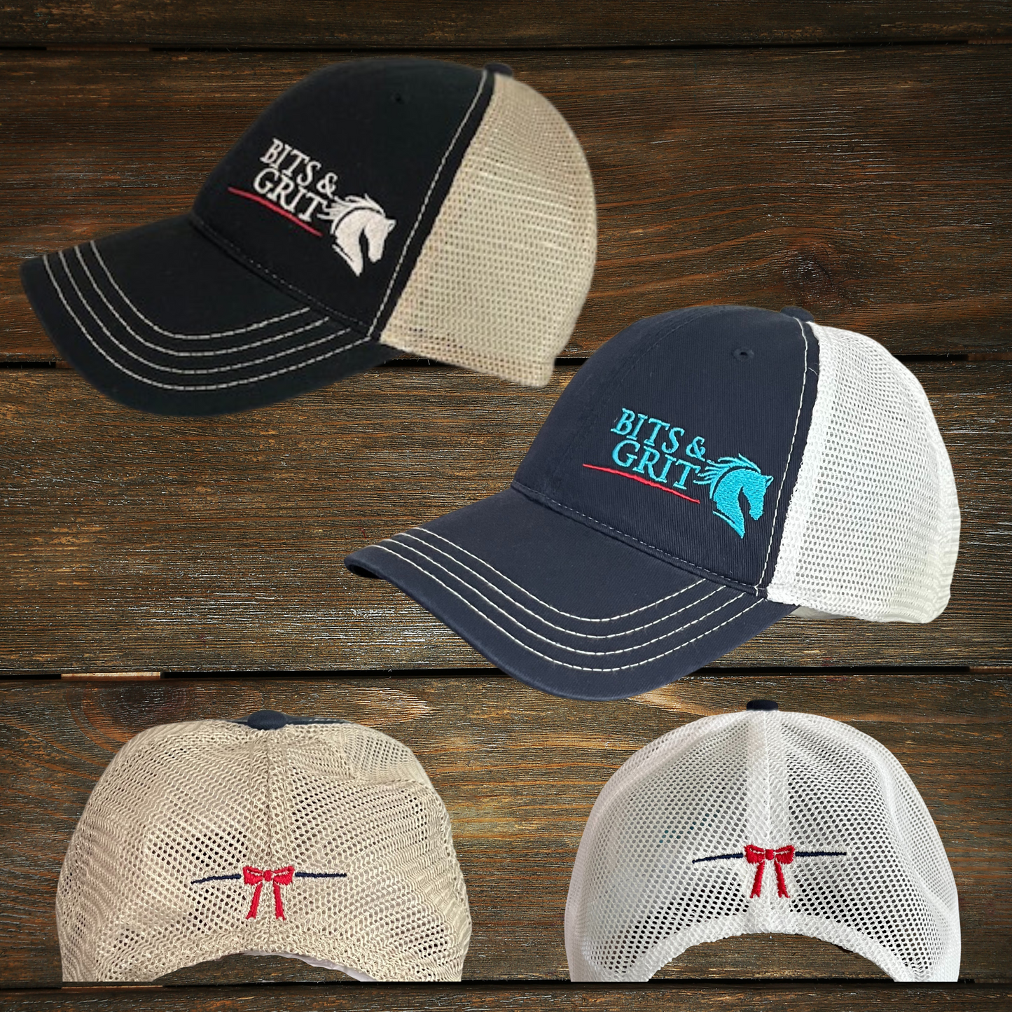 Red Ribbon Washed Trucker Hat