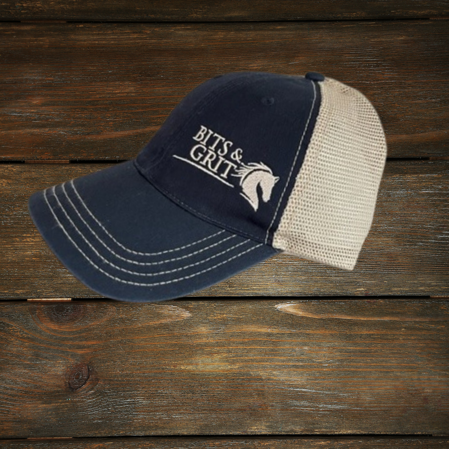 BITS & GRIT™️ Washed Trucker Hat