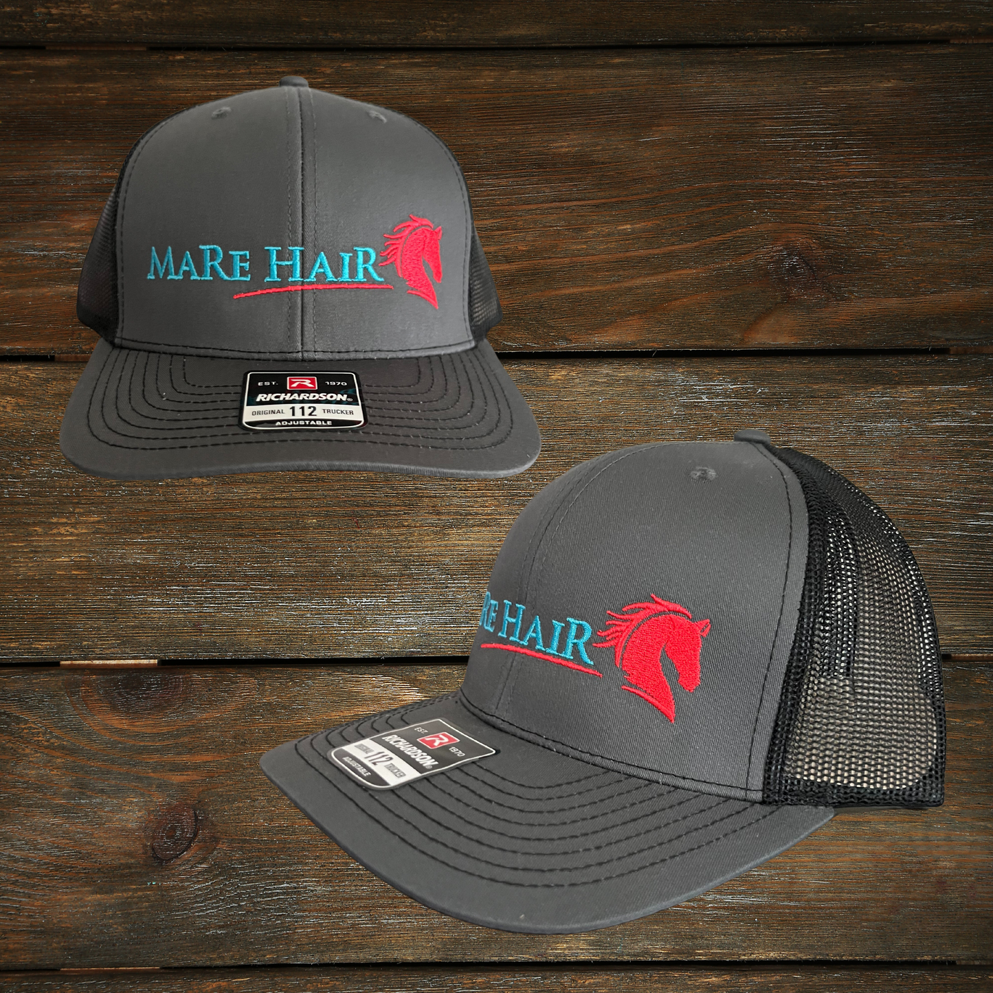 The MaRe HaiR™️ hat is the perfect combo of fashionable and functional--breathable mesh back and adjustable snapback for breathtakin' comfort and the BITS & GRIT™️ Original design to help keep your mane in check. Snag one today and stay breezy!