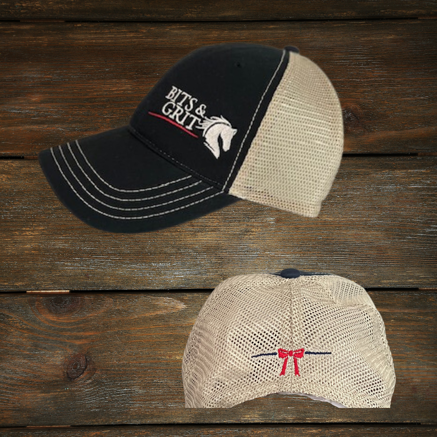 Red Ribbon Washed Trucker Hat