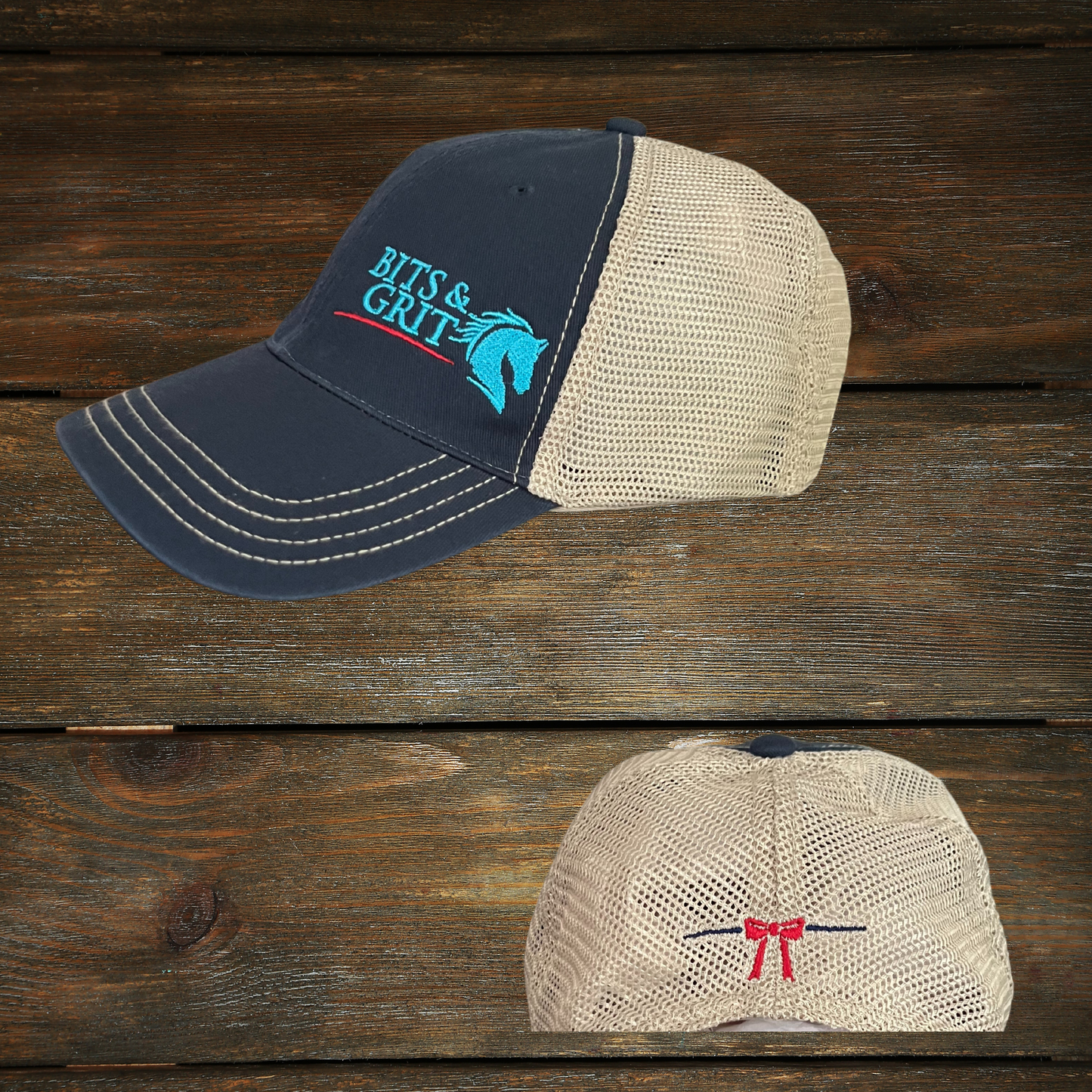 Red Ribbon Washed Trucker Hat