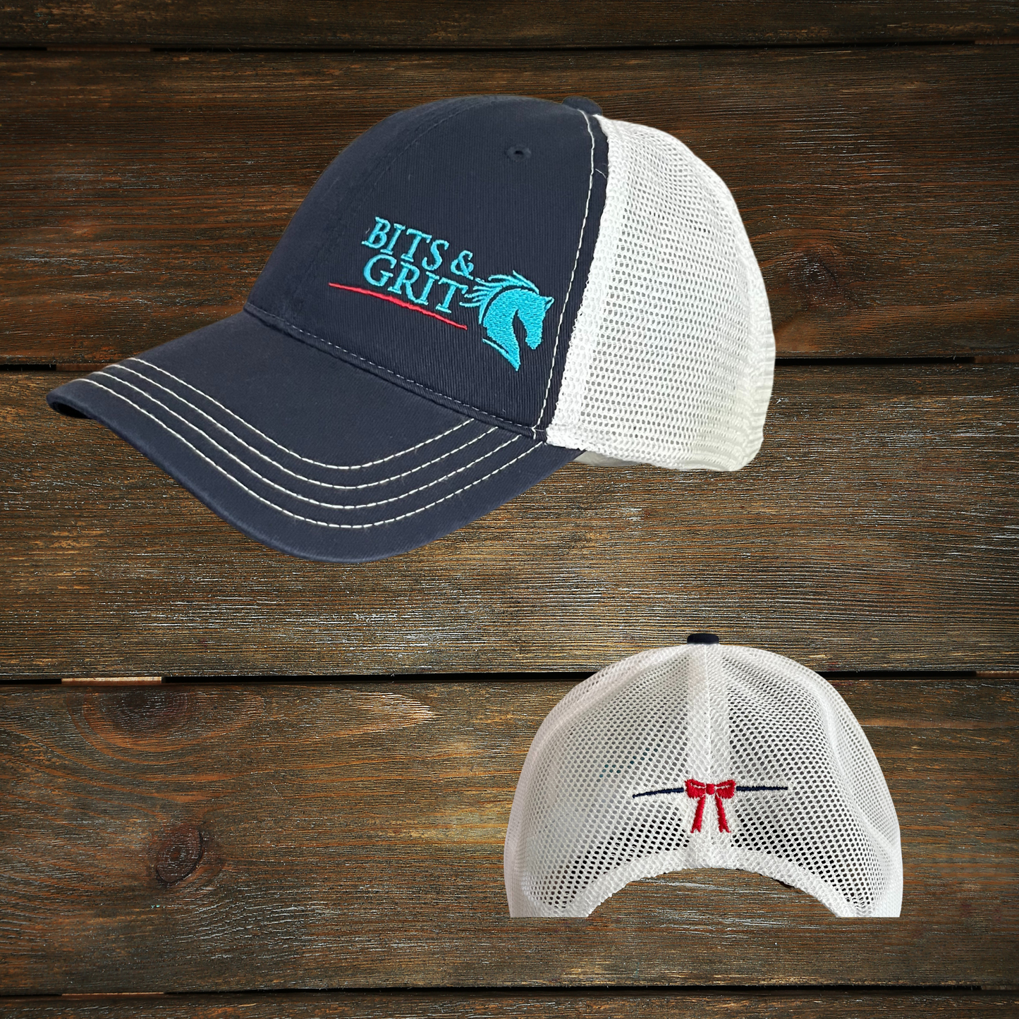 Red Ribbon Washed Trucker Hat
