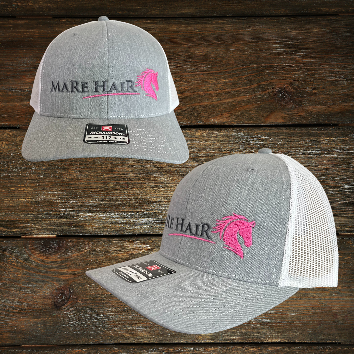 The MaRe HaiR™️ hat is the perfect combo of fashionable and functional--breathable mesh back and adjustable snapback for breathtakin' comfort and the BITS & GRIT™️ Original design to help keep your mane in check. Snag one today and stay breezy!