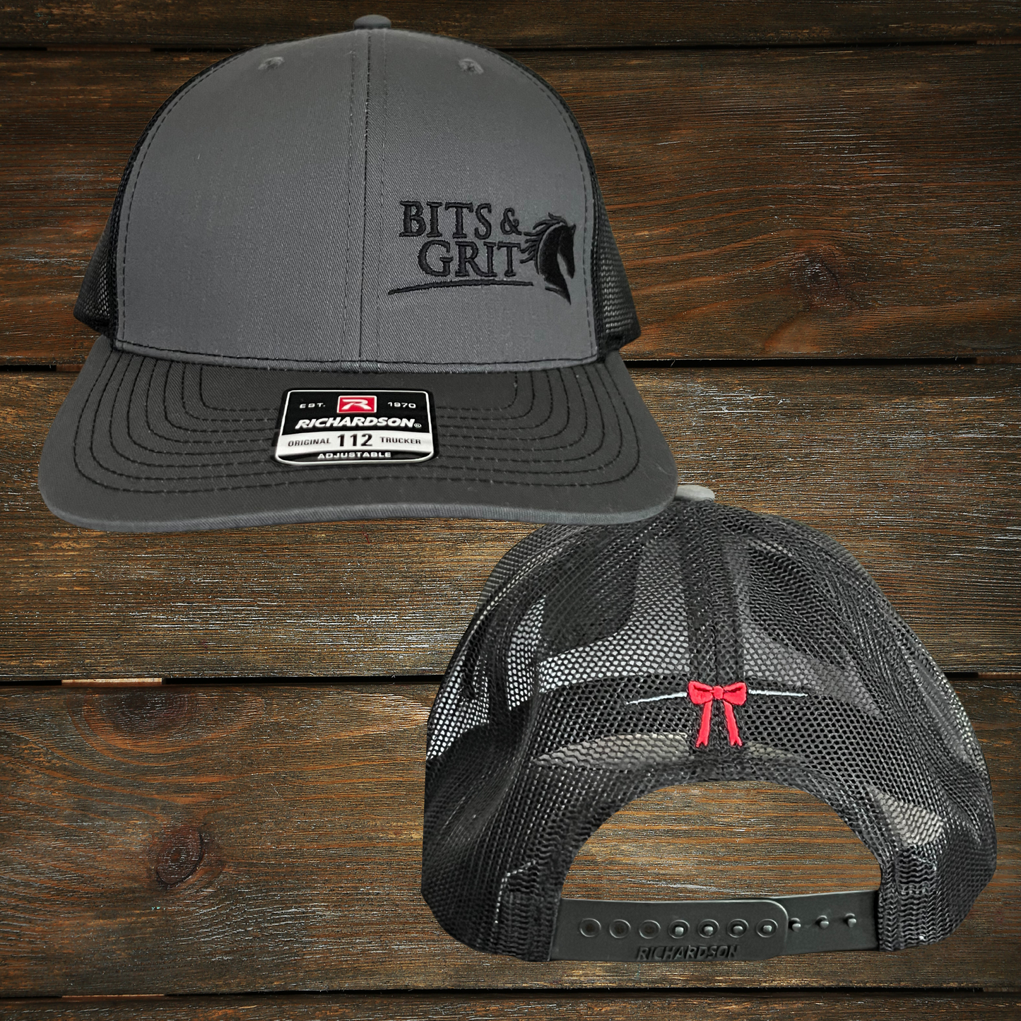 This BITS & GRIT™️ hat featuring a Red Ribbon is the perfect way to show off your feisty attitude! Featuring a cool red ribbon design, this hat will make people back away with one look. Look out, the owner of this hat ain't looking for trouble... but don't test 'em!